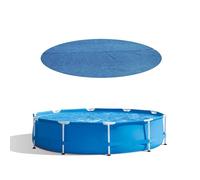 Bâche Solaire pour Piscine, Couverture Thermique Bache a Bulle Piscine Ronde, Isolante et Pliable pour Piscines Hors-Sol Enterrées(BLUE,180cm/6FT)
