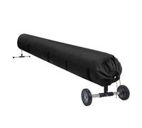 Bâche solaire pour piscine diamètre rond - Couverture solaire pour piscine - Couverture solaire à rouleau | Housse de protection solaire en tissu Oxford, protection pour clôture pour at