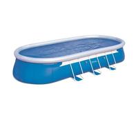 Bâche solaire pour piscine hors-sol - BESTWAY - Fast Set ovale 732x366 cm - PVC - Anti-UV - Chauffe l'eau