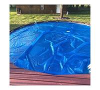 Bâche solaire pour piscine hors sol et creusée - Facile à couper, design rond pour la rétention de la chaleur et la protection contre les débris