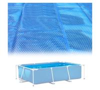 Bâche solaire rectangulaire pour piscine, motif bulles pour rétention de la chaleur et protection des feuilles, personnalisable pour différentes tailles de piscine