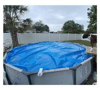 Bâche solaire robuste pour piscine, 400 µm d'épaisseur, protection thermique contre la poussière et la rétention de la chaleur, convient pour les piscines intérieures et extérieures