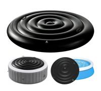 Bache Spa, Bache Piscine Gonflable, Adaptée aux Baignoires d’hydromassage | Couvercle Gonflable pour Spa, Diamètre 138 cm, Conception d'isolation Économe en Énergie, avec 2 Poignées, Imperméable