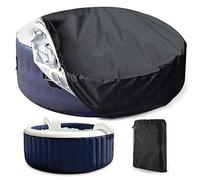 Bache Spa Gonflable, Couverture Spa Ronde, Bache Piscine Hivernage, Bache Hivernage Piscine Hors Sol, Bache Hivernage Piscine, Bache Salon de Jardin, Baches ImperméAbles pour Exterieur 215x70cm Black