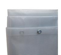 Bâche sur mesure transparente polyester enduit PVC 500 g/m² : 2,6m x 1,4 m