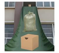 Bâche surélevée - Capacité de charge 60 kg, 0,7 mm d'épaisseur - Goulotte de débris de construction - Orange, noir, vert, bâche de déchargement pour entrepôt logistique/école (vert, 1,5 x 8 m)