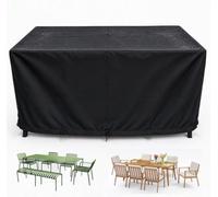 Bâche Table de Jardin ,Très Résistant 420D Oxford Tissu Imperméable | Housse de Table de Jardin,Bache de Protection pour Extérieur Patio Dining Tables Chaise Meubles,Noir 225x116x80cm/LxWxH