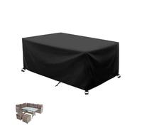 Bache Table Exterieur 255x120x90cm/LxWxH Housse de Table Jardin Imperméable,Housse de Protection Bâche Salon de Jardin Exterieur, Anti-UV 600D Tissu Oxford avec Boucles Et Cordon De Serrage