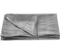 Bâche Tarpaulin Medium 2x3 m, 100 g/m, couverture-, SILVER, argent, avec oeillets