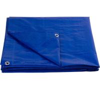 Bâche Tarpaulin Standard 8x12, bâche de couverture, 80 g/m2, bleu, avec oeillets