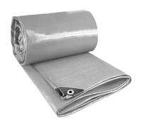 Bâche Toiture 530 x 610 cm Anti UV Bâches de Protection en Polyéthylène Résistante Au Gel et Aux UV pour Bois, Meubles de Jardin, Voitures, Piscines, Bateaux, Camping, Argent