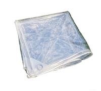 Bâche transparente 10 mm avec bords scellés haute température, œillets métalliques, housse imperméable et résistante aux déchirures pour extérieur, terrasse et jardin (2 x 3,5 m de long)