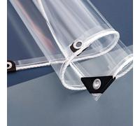 Bâche Transparente 100 x 600 cm Transparente, Imperméable, Anti UV Bâche Industrielle Trous Soudés Renforcés, Haute Performance pour Meubles, Jardin, Bois, Piscine, Blanc