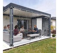 Bâche Transparente 115 x 350 cm en PVC Epaisse Multifonction PVC Protection Baches Isolation des Plantes pour L'Extérieur, Terrasse, Poulailler, Balcon, Couleur Transparente