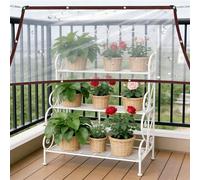 Bache Transparente 140 x 200 cm Bâche avec Œillets - Anti UV - Toile de Protection Bâche de Recouvrement avec Corde, Auvent Pliable pour Extérieur Meubles de Jardin Tente, Couleur Transparente