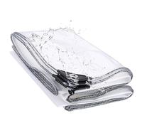 Bache Transparente 255 x 390 cm Bâche avec Œillets - Anti UV - Toile de Protection Bâche de Recouvrement avec Corde, Auvent Pliable pour Extérieur Meubles de Jardin Tente, Transparent