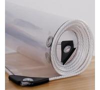 Bâche Transparente 3.6 x 6 m avec Œillets - Imperméable - Transparent Résistant Aux UV Bache Transparente Exterieur pour Terrasse, Balcon, Jardin, A