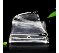 Bâche transparente 400 g/m² en PVC résistant à la pluie et au vent - Matériau extérieur anti-poussière