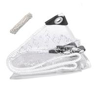 Bache Transparente 450 x 720 cm Bâche avec Œillets - Anti UV - Toile de Protection Bâche de Recouvrement avec Corde, Auvent Pliable pour Extérieur Meubles de Jardin Tente, Transparent