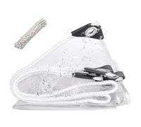 Bâche Transparente 450 x 720 cm Bâche avec Œillets - Anti UV - Toile de Protection en PE Renforcée avec Corde, Auvent Pliable pour Extérieur Meubles de Jardin Tente, Transparent