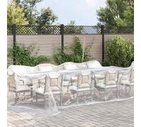 Bâche Transparente 4x8 m en polyéthylène avec œillets renforcés, Toile de Protection résistante, épaisse et Lourde pour Jardin, Piscine, Serre, abri extérieur