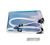 Bâche Transparente 65 x 110 cm Imperméable à La Pluie Bache de Protection Exterieur Transparente avec Œillets pour Piscine, Jardin, Voiture, Mobilier, A