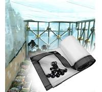 Bâche Transparente 7 x 23 pi, Robuste et imperméable, avec œillets, en Vinyle imperméable, idéale pour pergola, Porche, poulailler et matériel de Camping.