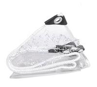 Bâche Transparente 80 x 350 cm Bâche avec Œillets - Anti UV - Toile de Protection en PE Renforcée avec Corde, Auvent Pliable pour Extérieur Meubles de Jardin Tente, Transparent