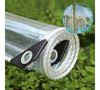 Bâche transparente anti-âge imperméable en PVC résistant à la poussière et à la pluie 500 g Idéal pour l'extérieur, le camping et la construction 1,9 m x 5,7 m