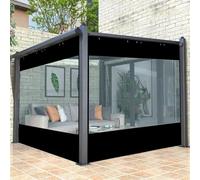 Bâche Transparente Anti-déchirure, Bâche en Verre avec œillets Métalliques, Rideau Universel Toutes Saisons, pour Terrasses, Vérandas, Vérandas, Tonnelles, 2.2x2.2m