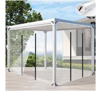 Bâche Transparente Avec Fermeture éclair,Bâche Imperméable En Pvc De 0,35mm D'épaisseur - 100 % Résistante Aux Uv & Aux Intempéries,Bâche En Plastique Pliable Avec œillets,WxH-2.5x2.5m/8.2x8.2ft