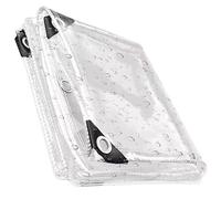 Bâche Transparente avec Œillets 135 x 245 cm Bâche Armée Transparente 400 G/M², Indéchirable, sur Mesure Muiti-Usage pour Exterieur, Jardin, Tonnelle, A
