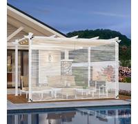 Bâche Transparente avec Œillets 195 x 235 cm Bache Exterieur Impermeable 400 G M², Épaisse et Durable, Taille Personnalisable Muiti-Usage pour Meubles de Jardin, Piscine, A