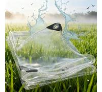 Bâche Transparente avec Œillets 90 x 350 cm 400G M², Imperméable, Anti-Déchirure, Protection Contre Le Vent Bâche de Protection pour Meubles de Jardin, pour L'Extérieur, A