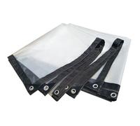 Bâche transparente avec œillets - bâche imperméable - 2 m x 3 m - pour camping, balcon, jardin, plantes, serre, cabane