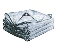 Bâche transparente avec œillets, bâche imperméable en PE résistante à la déchirure, bâche de fenêtre. La bâche transparente est la solution idéale pour protéger votre maison ou votre jardin. Qu'elle r