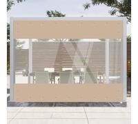 Bâche transparente avec œillets Étanche 420g/m² PVC Bâche de couverture Tissu de protection contre le vent Protection contre la pluie pour pavillon de jardin Terrasses Balcon Serres,Kaki,H 2.1m x L 3m