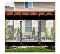 ZHZHXR Bâche Transparente avec Œillets Rideaux Imperméable PVC Étanche 0.5mm Rideaux de Pergola pour Extérieur, Jardin, Personnalisable Color : Black, Size : 440x200cm(14.4 * 6.6ft)
