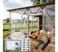 Bache Transparente avec Oeillet, 220g/㎡ PE Impermeable Exterieur Protection Epaisse Résistante Coupe-Vent, pour Pergola, Jardin, Serre, Terrasse, Inclure Corde（0.9x1.4m）