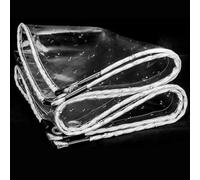 Bache Transparente avec Oeillets 170 x 245 cm Imperméable Coupe-Vent avec Oeillets Bâche Multi-Usages 400G ㎡ pour Meubles de Jardin, Bois, Voiture, Piscines, Blanc