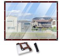 Bâche Transparente avec Oeillets 300 x 570 cm, Utilisable, Résistante à La Pluie, Isolation des Plantes, Poussière, Bâche Imperméable Transparente avec Œillets Corde pour Meuble,Jardin, A