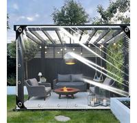 Bache Transparente avec Oeillets 4.6 x 5.7 m Imperméable Epaisse Multifonction PVC Bâche Étanche Transparente pour Jardin, Voitures, Piscines, Bateaux, Blanc