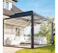 Bâche Transparente avec Oeillets 8.8 x 14.5 m, Imperméable avec Œillets, Anti-Déchirure Transparent Intempéries, Bâche de Protection en Polyéthylène Œillet Corde pour Extérieur, Serre, A
