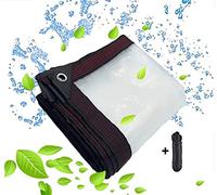 Bâche Transparente avec Oeillets - bache Transparentes Exterieur Plastique Serre avec Impermeable terrasse bâches de Protection étanche - pour extérieur Meubles de Jardin Tente - 3x6m