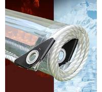 Bâche Transparente avec Oeillets pour Exterieur,0,35mm Epaisse Imperméable PVC Bâche de Protection,Résistante Aux Intempéries,pour Meubles de Jardin Terrasse Serre,Personnalisable (1,1m x 3,8m)