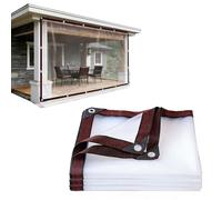 Bâche Transparente Bâche avec Œillets - Anti UV - Toile de Protection en PE Renforcée avec Corde, Auvent Pliable pour Jardins, Serre, Plantes, Bâche de Toit pour Animaux(1x8m/3.3x26.2ft)