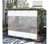 Bâche Transparente Blanche Extérieure Curtais, Bâche Imperméable en PVC, Bâche Imperméable Trasparet 0,35 Mm avec œillets, pour Pergola Patio Porche, Wxh, 210x220cm(6.9 * 7.2ft)