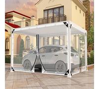 Bâche transparente d'extérieur,Bâche en plastique imperméable avec fermeture éclair,Bâche Clair Résistante 1,6x2,3 m,Rideau de pluie en PVC Personnalisable pour balcon,W*H-1.5x8m