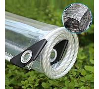 Bâche transparente en PVC imperméable et résistante - 1,2 m x 6,3 m - 500 g/m² - 0,35 mm - Pour auvent, clôture de terrasse, isolation anti-vieillissement, protection en verre souple
