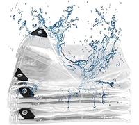 Bâche transparente en PVC imperméable et résistante à la poussière et à la pluie pour une protection extérieure 500 g/m² 2,6 m x 3,8 m